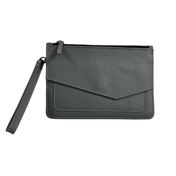 Botkier‎ New York Pebble Gray Wristlet Clutch 9" x 6" Travel Weekend Vacation - Picture 1 of 11